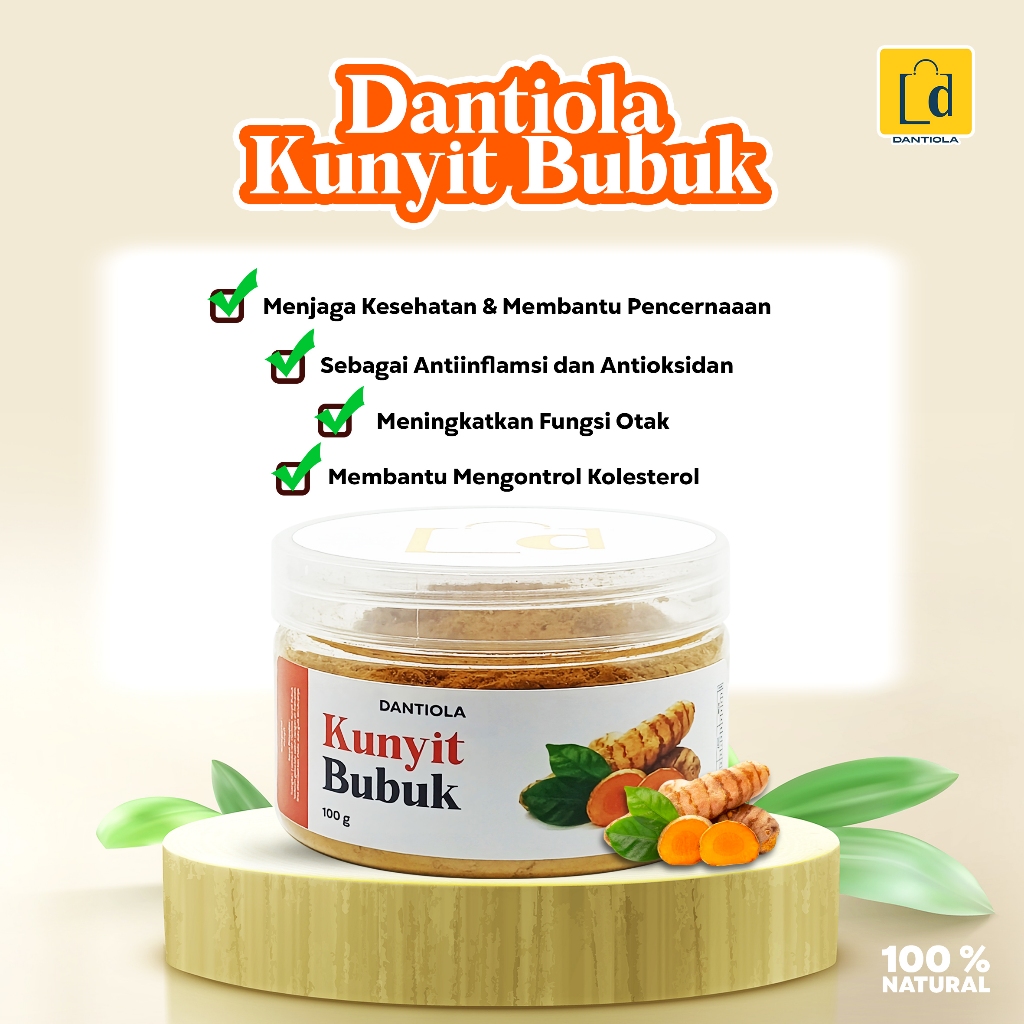 

Dantiola Kunyit Bubuk Kemasan 100 Gram