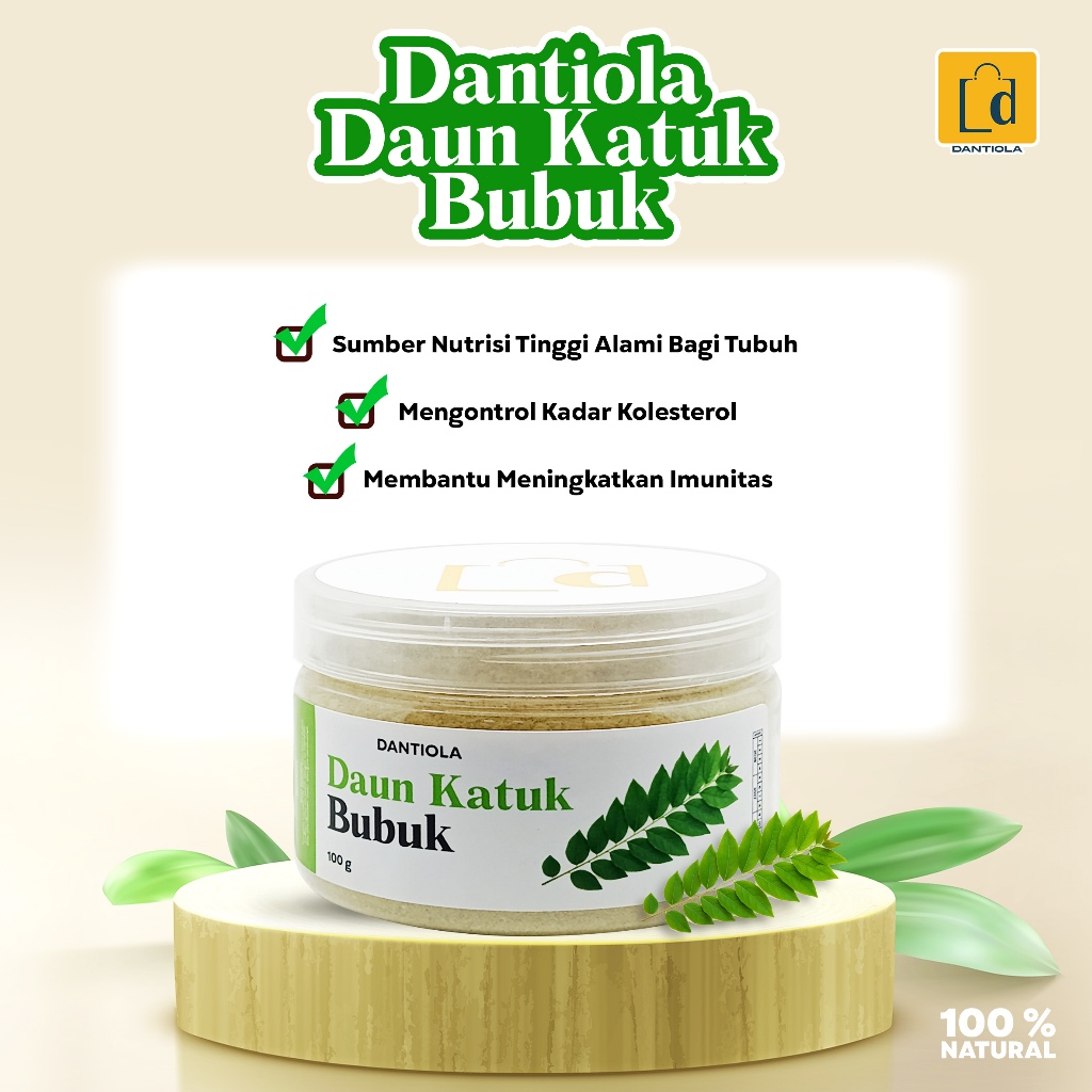 

Dantiola Daun Katuk Bubuk Kemasan 100 Gram