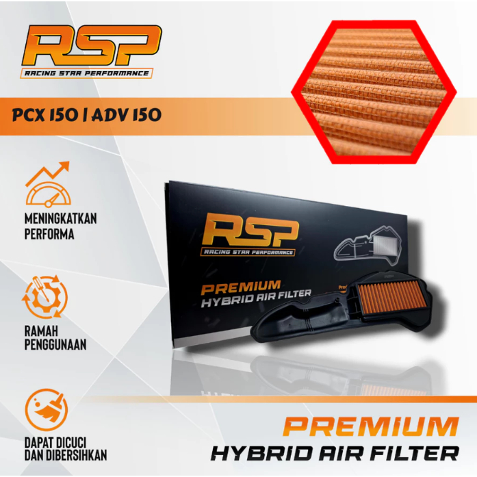 RSP Hybrid Air Filter For Honda ADV 150 / PCX 150