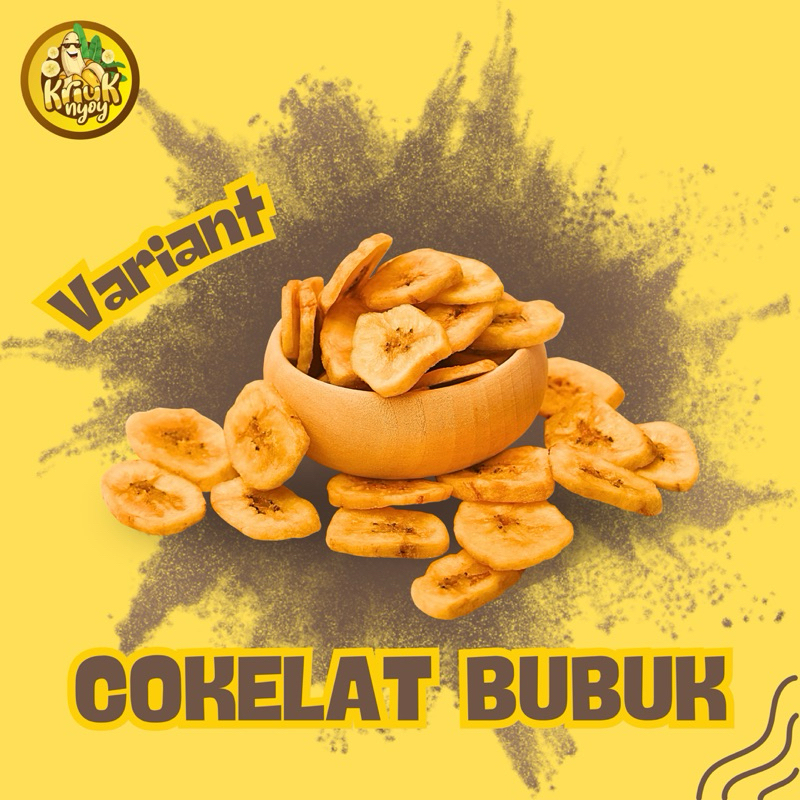 

Kriuk Nyoy Keripik Pisang Cokelat Bubuk