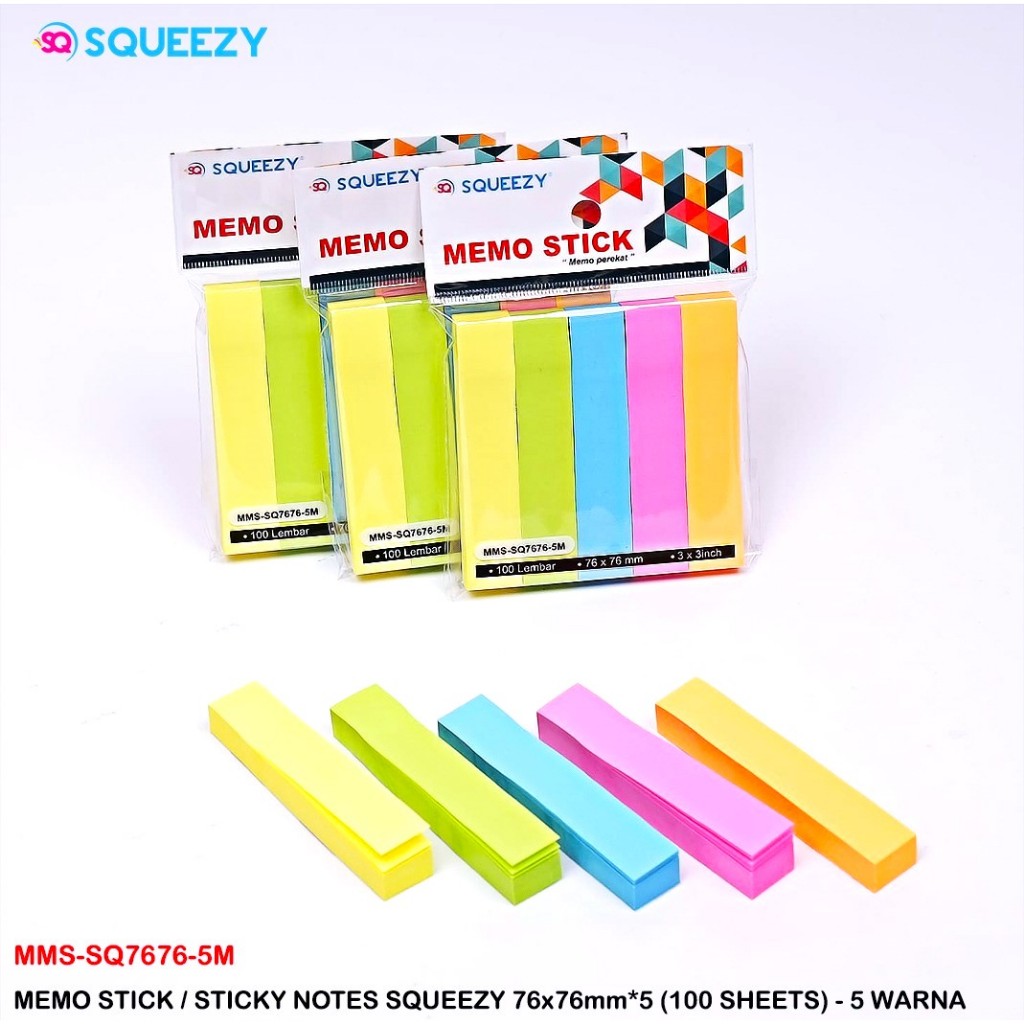 

SQUEEZY Memo / Sticky Notes MMS SQ 7676 (5M)