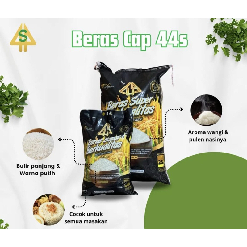 

Beras Super Berkualitas 44s 5kg - Premium Rice