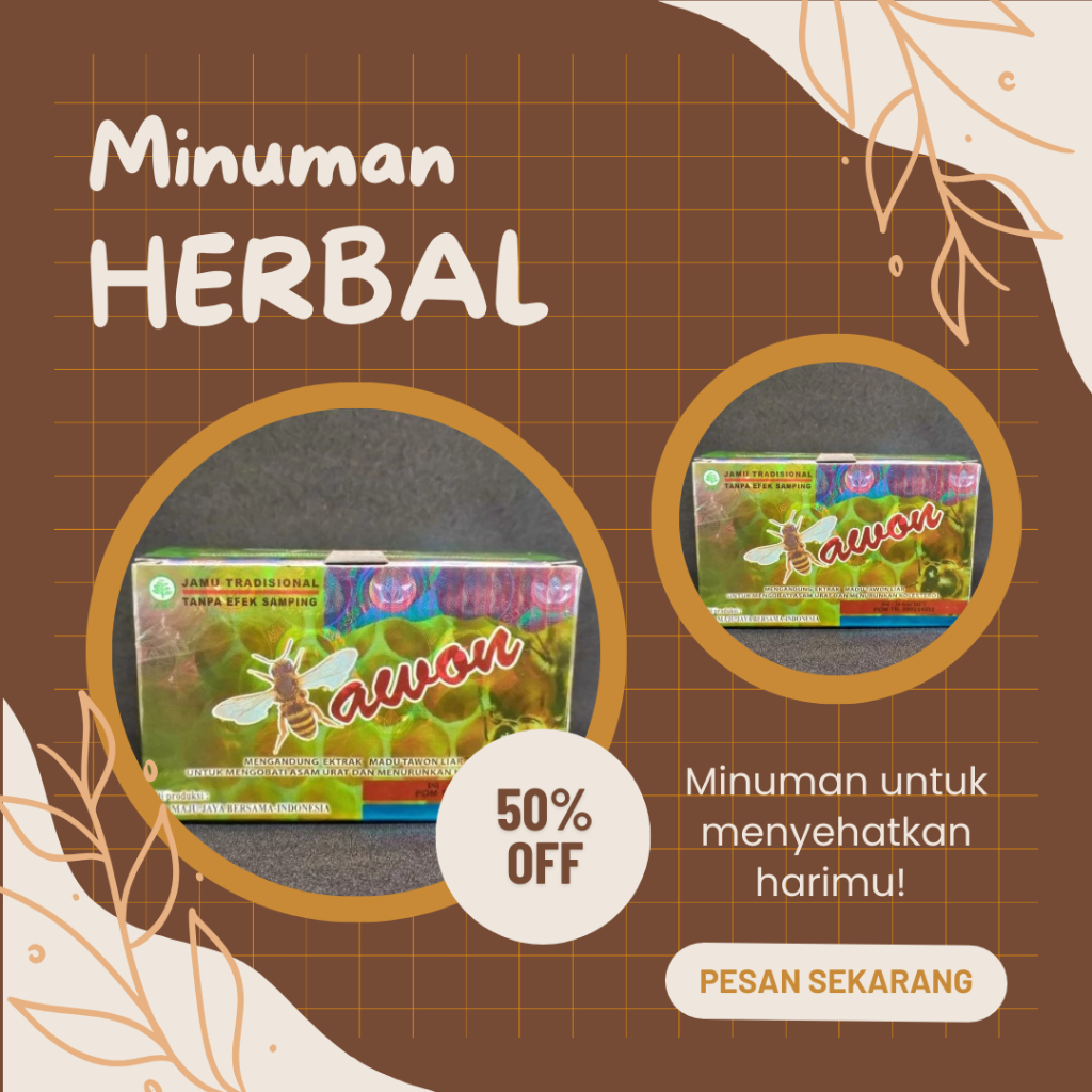 

Tawon Serbuk Jamu Asam urat Pegelinu 1 Kotak isi 20 sachet