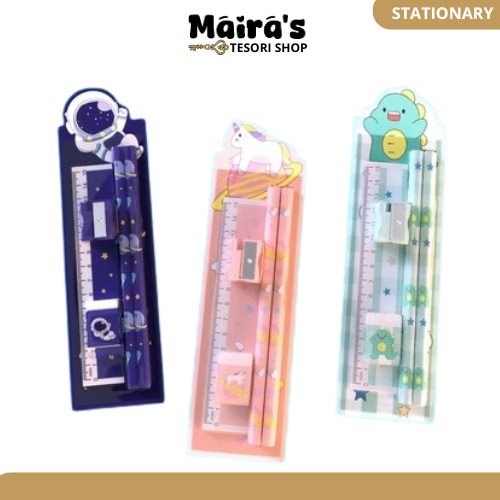 

5in1 Pensil Set Alat Tulis Anak Sekolah Lucu Karakter Buku Tulis Tempat Pensil