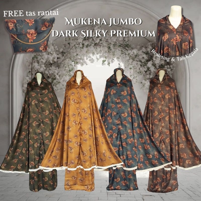 MUKENA DEWASA JUMBO SILKY | SATIN SILK ARMANI | MUKENA QILQUL PREMIUM