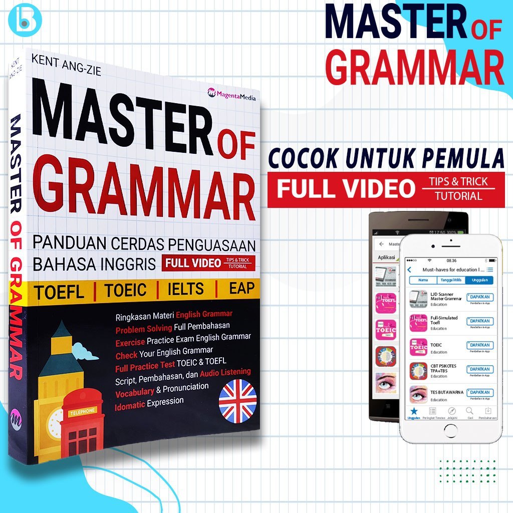 BUKU GRAMMAR - BUKU GRAMMAR BAHASA INGGRIS - MASTER OF GRAMMAR - BUKU BELAJAR BAHASA INGGRIS - STAND