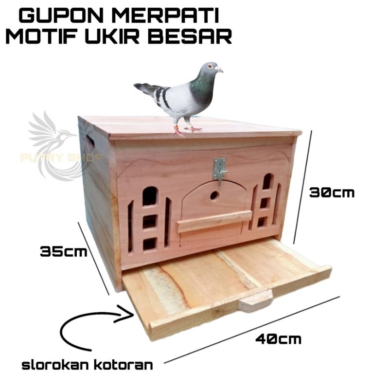 GUPON MERPATI UKIR KOTAK UKURAN BESAR