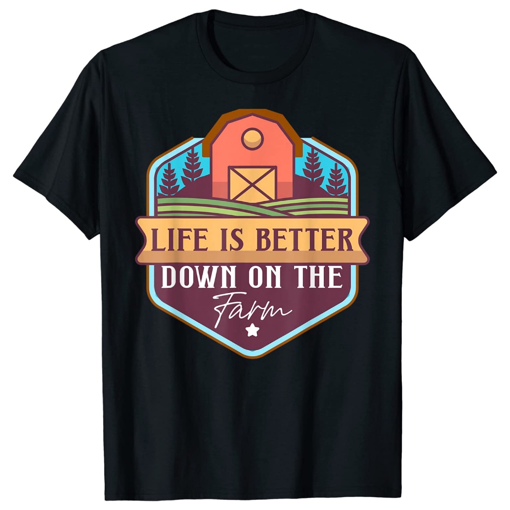 Kaos Hidup Lebih Baik di Pertanian, Traktor, Kebun Pertanian, Pertanian