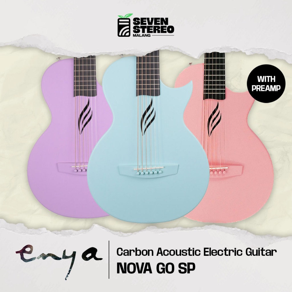 Enya Nova GO SP1 Acoustic Electric Carbon Fiber Travel Guitar Gitar - Gitar Akustik Elektrik Karbon 