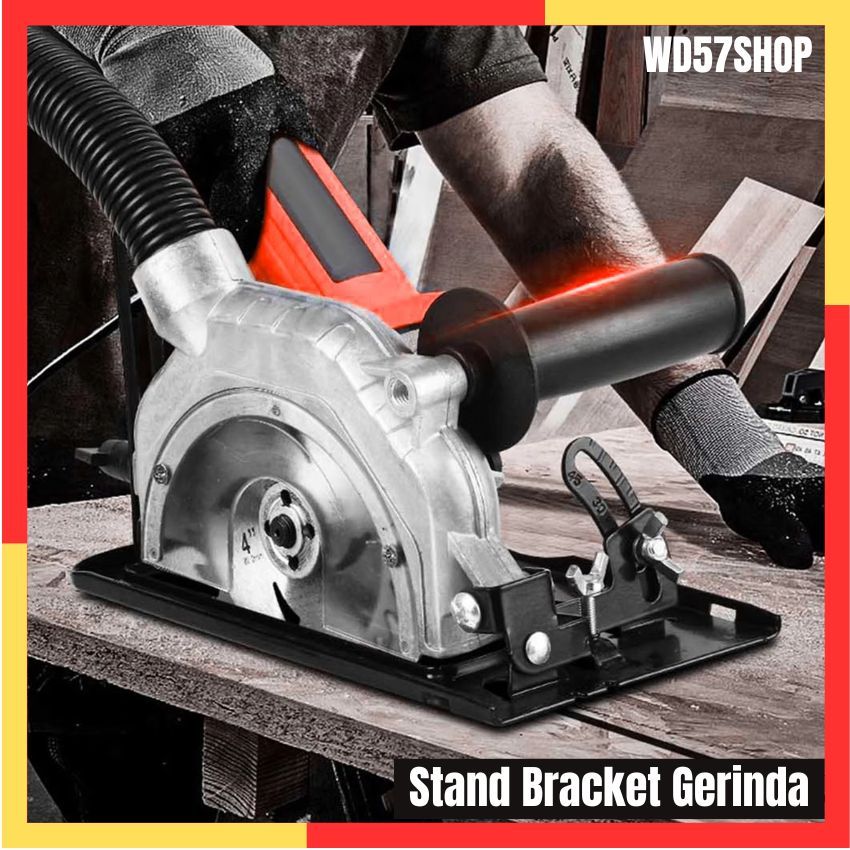 Dudukan Stand Mesin Gerinda Tangan Pemotong Kayu Besi Keramik 45 Derajat Bevel Saw 100-125mm