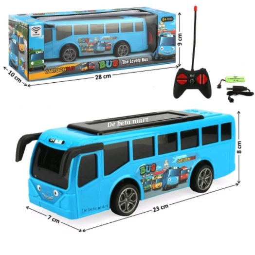 Bus Tayo Mainan Anak Mobil Remote Control Radio Control Bus pariwisata dengan lampu