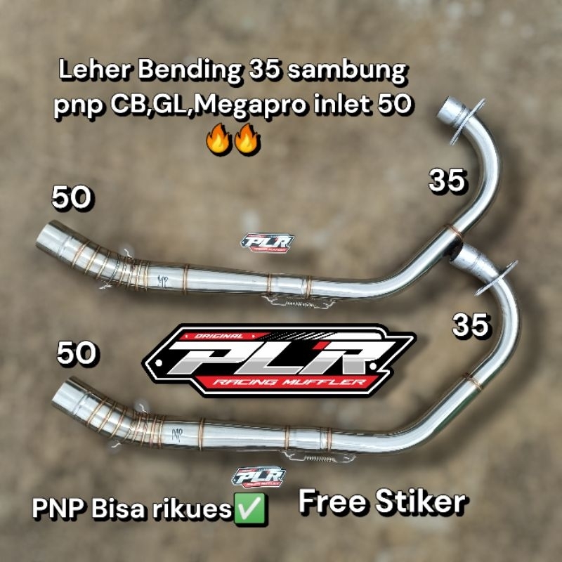 Leher knalpot Bending sambung 35 CB,GL,Megapro inlet 50
