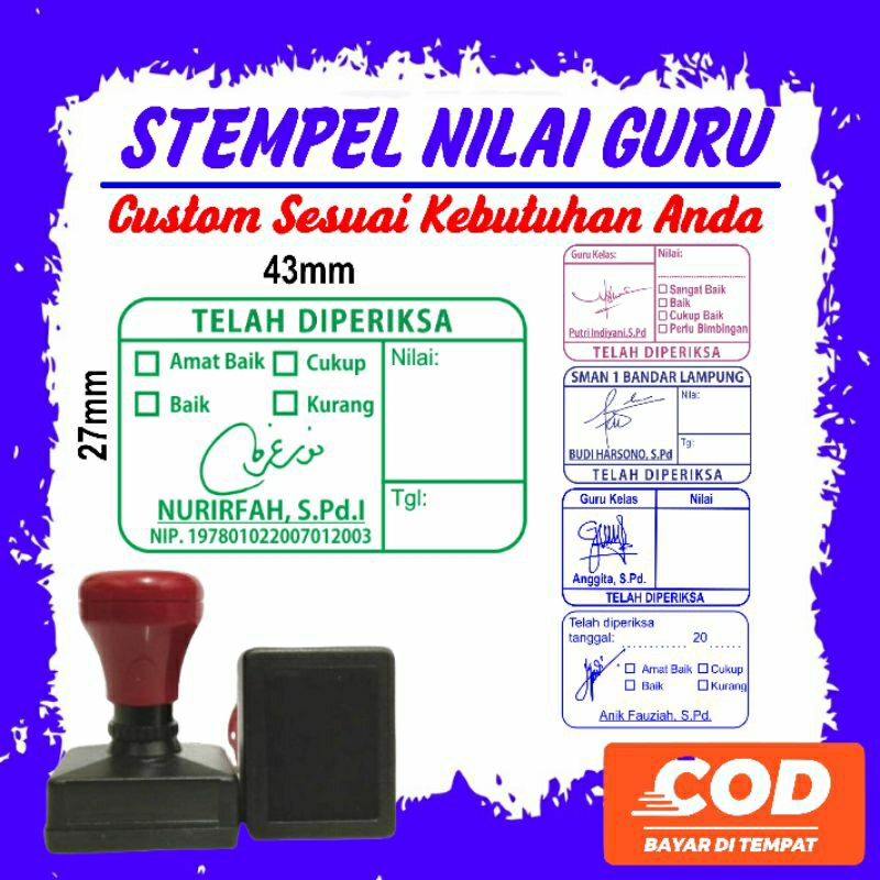 

Stempel Nilai Guru, Stempel Koreksi Guru