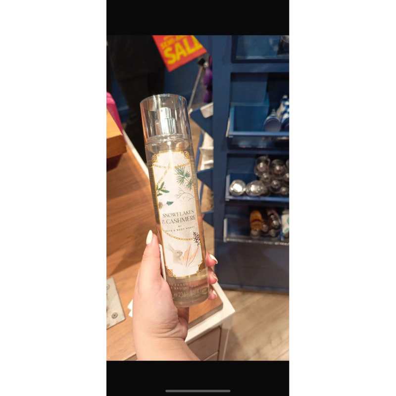 body mist bbw sale snowflakes & cashmere