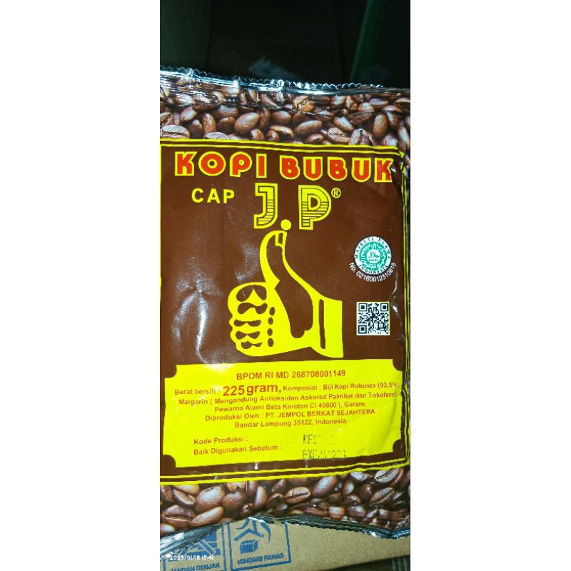 

Kopi Bubuk JP Lampung 225gr