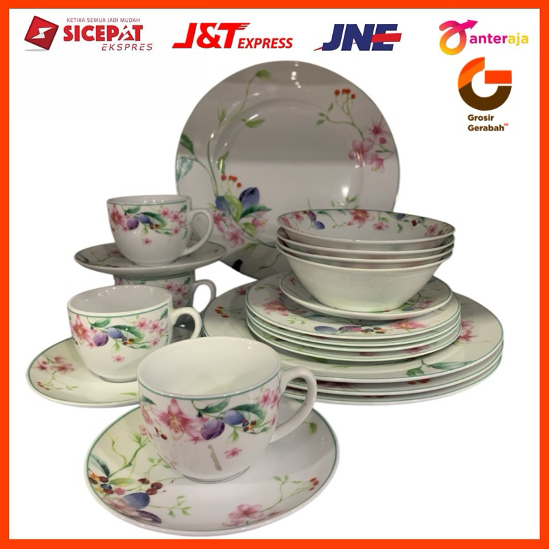 nakami dinner set keramik 20pcs motif mh-2643 25860