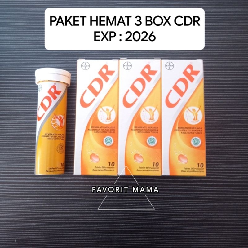 PROMO 3 box CDR 10 tablet Vitamin C dan Kalsium Bisa untuk ibu Hamil dan Menyusui