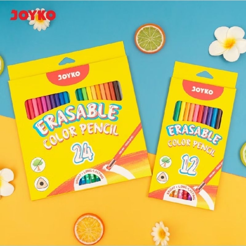 

Color Pencil Joyko 12 24 Warna Erasable Color/Pensil Warna Bisa Dihapus Joyko 12 24 Warna