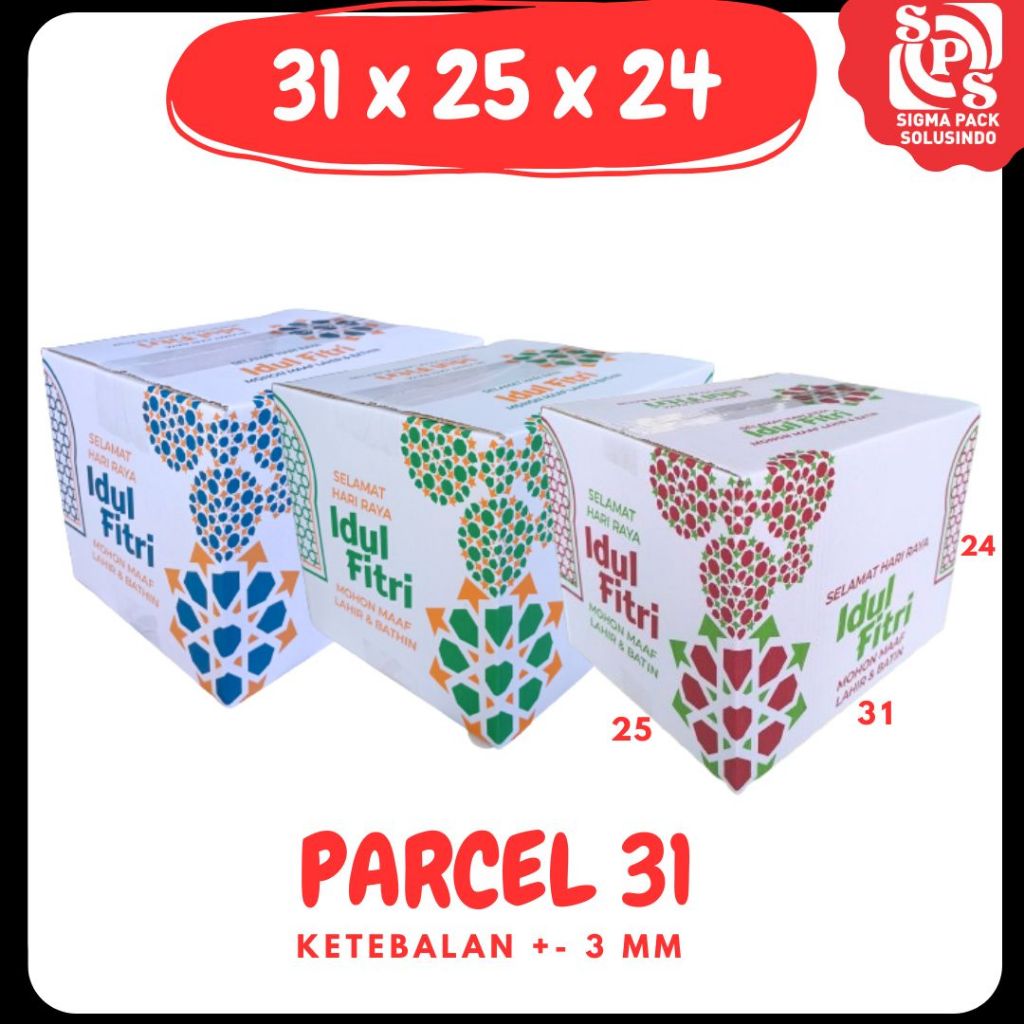 

Box Parcel 31x25x24 Box Lebaran Kardus Packing/Parcel/Lebaran/idul Fitri/Kardus Paket sembako/hampers/Bingkisan/eid mubarak/Oleh oleh/Motif