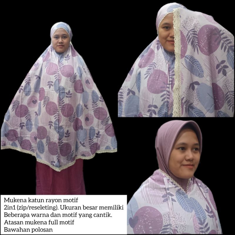 Mukena Rayon Motif 2in1 Premium
