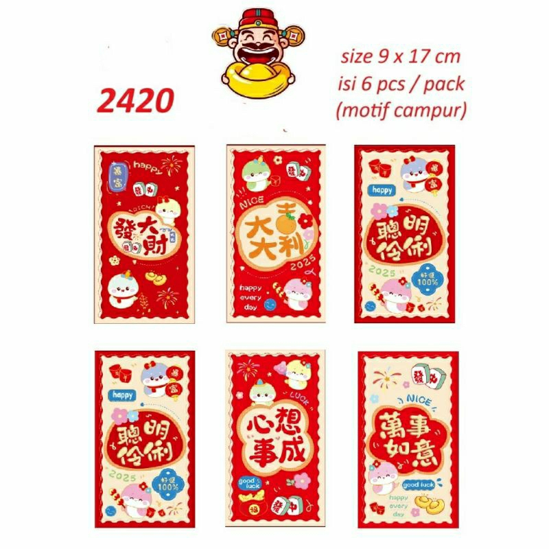 

Angpau Panjang Imlek Sincia CNY 2025