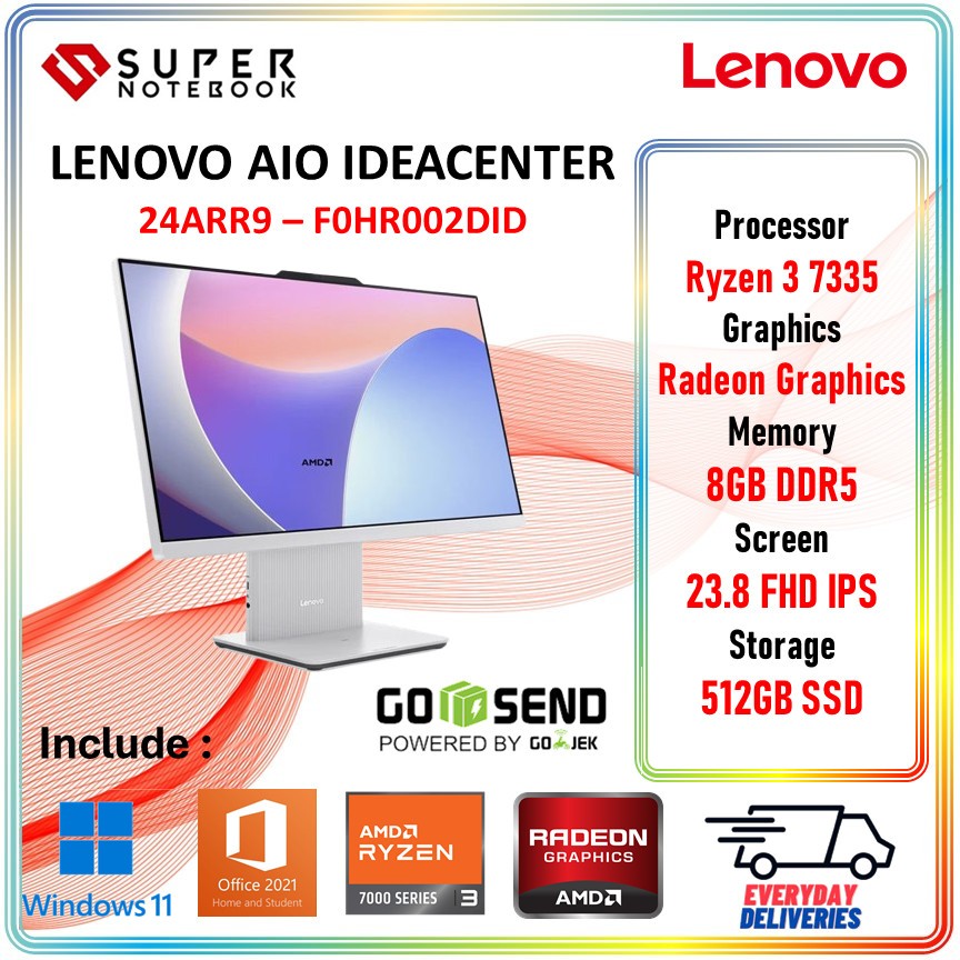 Lenovo Ideacenter 24 Ryzen 3 7335 8GB/512GB SSD 23.8 FHD IPS