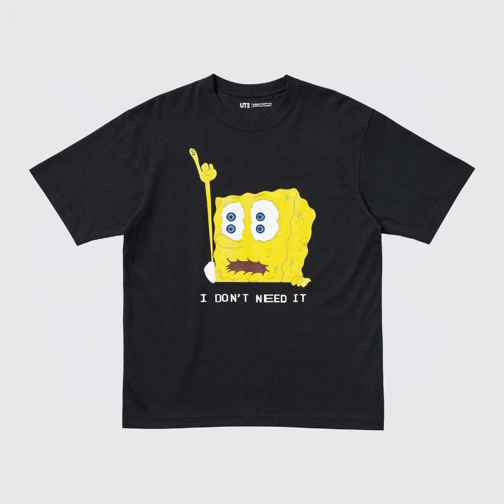 Tshirt UNIQLO x Spongebob Squarepants (I Don't Need It) | UT Cactus Plant Flea Kaos Lengan Pendek - 