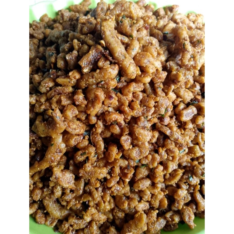 

500 gram Remukan usus crispy pedas daun jeruk