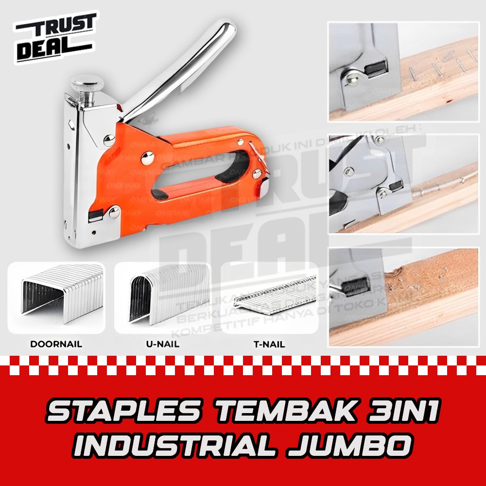 

Staples Tembak 3in1 Stapler Gun Industrial Tacker