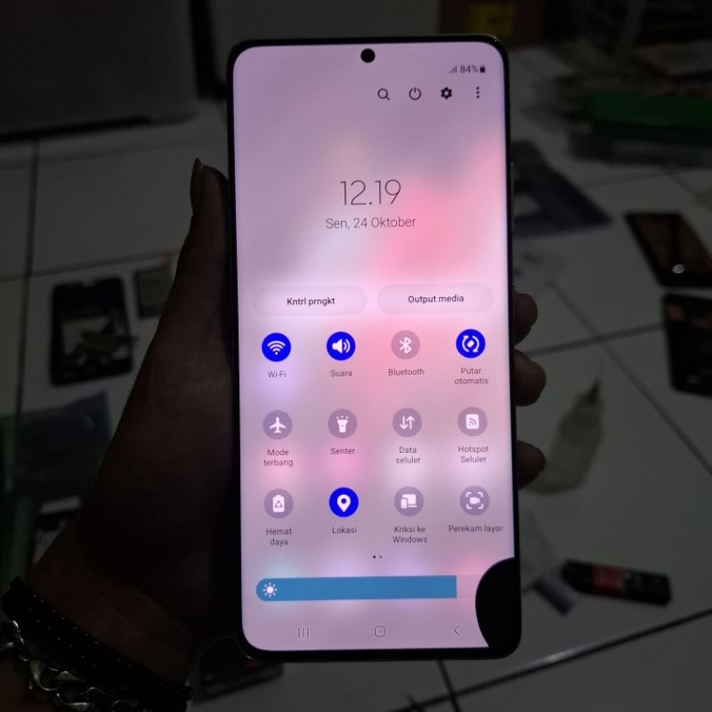 LCD Samsung S21 Ultra Original Copotan (SM-G998) Minus Untuk Sementara