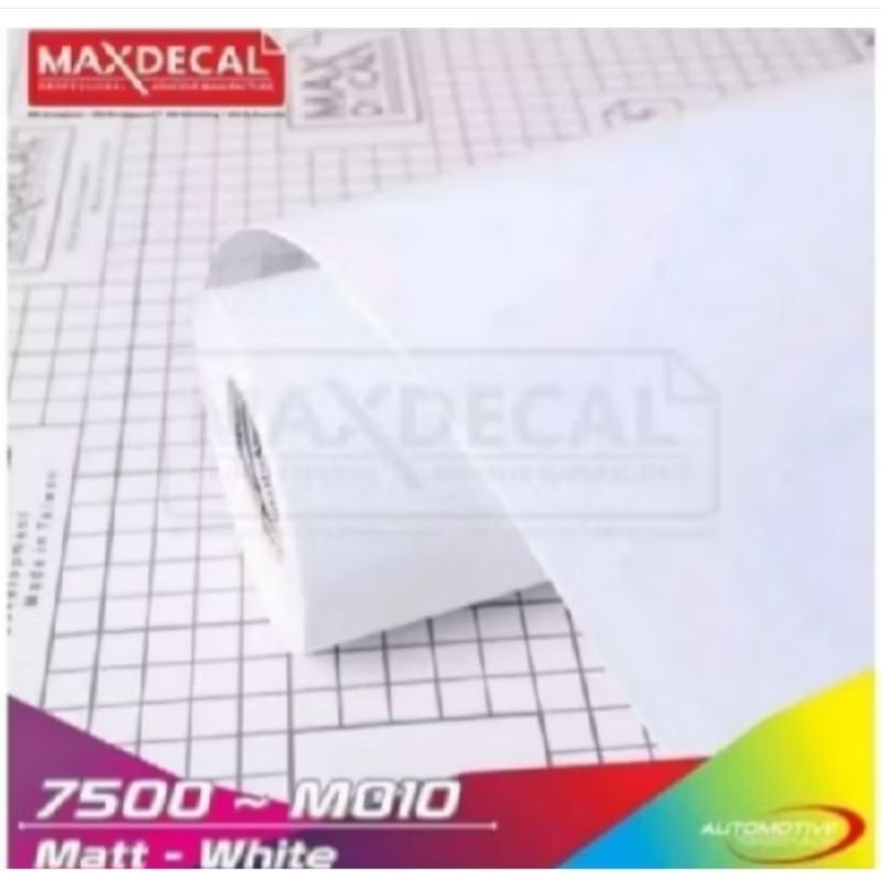 Stiker Skotlet Maxdecal Max Decal 7500 M010 Putih Doff
