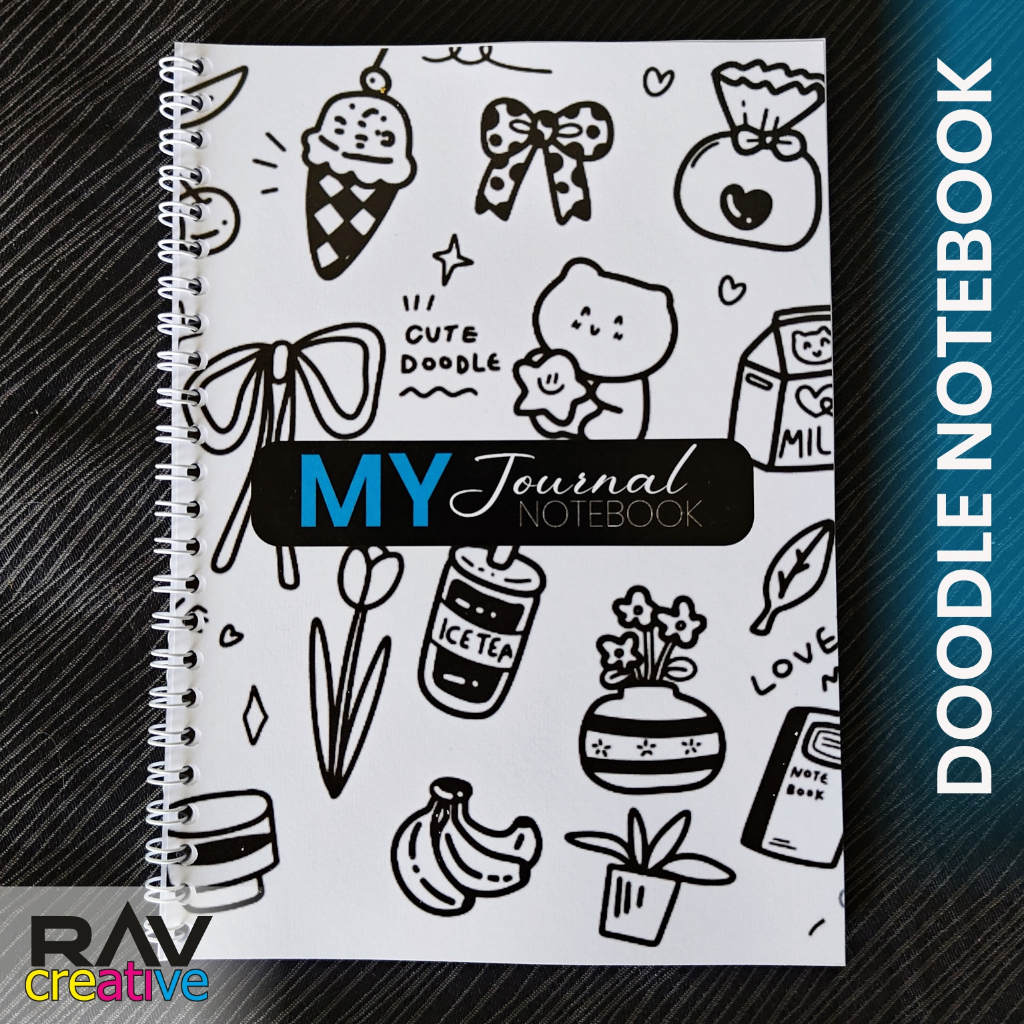 

Notebook Notes Notepad CUTE DOODLE Ukuran A5 50 Lembar Bisa Custom Cover