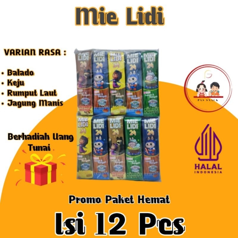 

MIE LIDI KARAKTER VIRAL BERHADIAH UANG TUNAI ISI 12 PCS ECERAN 1000 [PAS SNACK]