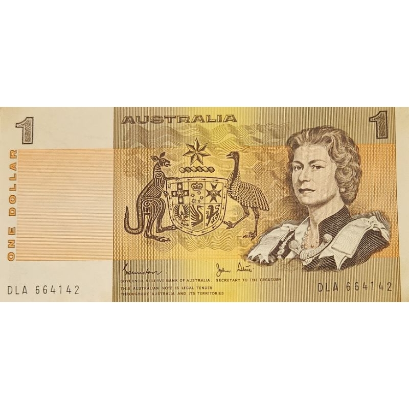 Uang Asing Negara Australia 1 Dollar Kondisi Kertas AUNC MULUS Renyah Dijamin Original 100%