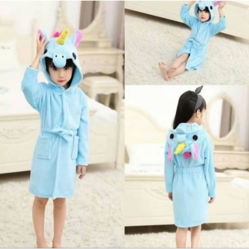 Bathrobe Anak Kimono Unicorn Handuk Anak Handuk Mandi Anak Kimono Mandi Anak Handuk Topi Anak Handuk