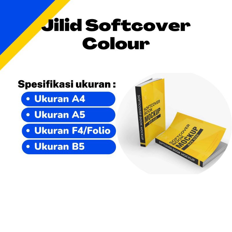 

Jilid softcover warna pakai binding lem panas laminasi cover dan finishing