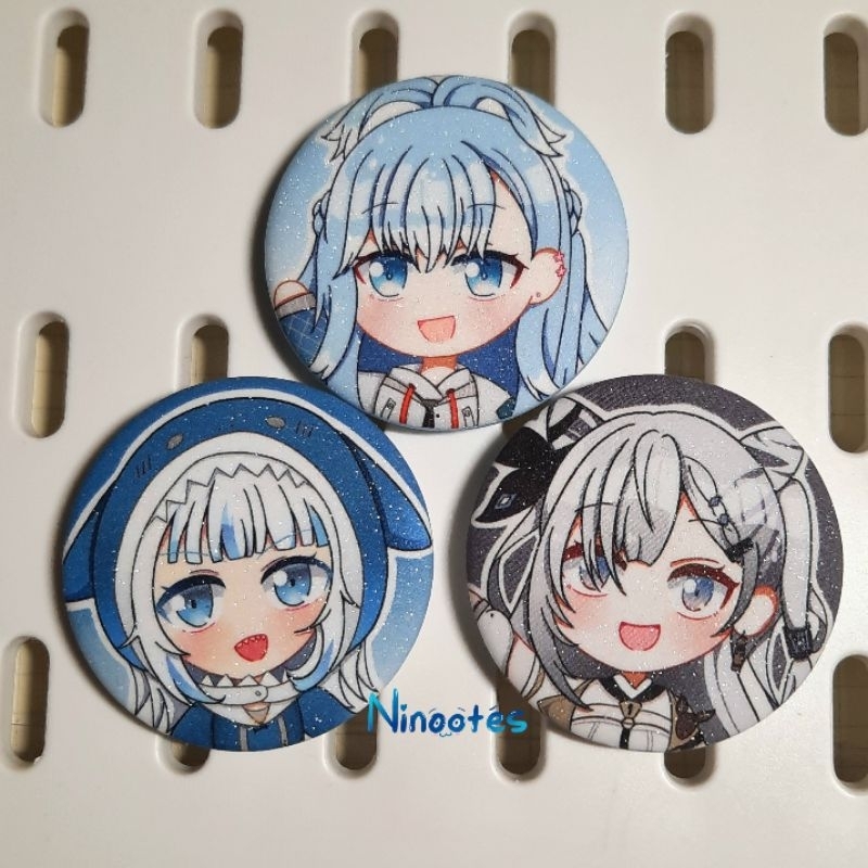 

Hololive Pin and Stickers doff regular Kobo Zeta Gura by ninootes