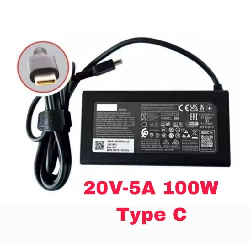 Adaptor Charger Laptop Lenovo Yoga 9 9i 7 7i ThinkBook 15 16 Yoga Slim 7 Pro IdeaPad 5 Pro 16 20V 5A