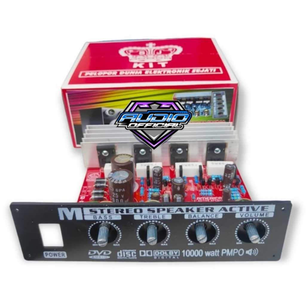 PA Power Aktif Speaker Stereo 150 Watt + Tone Control + Panel Terbaik