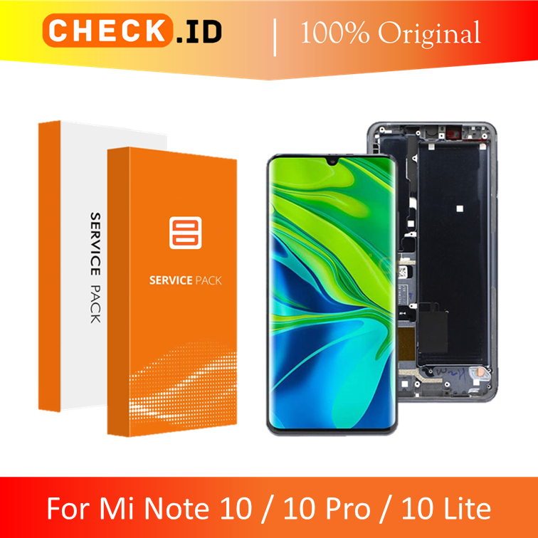 [ CHECK.ID ] LCD + FRAME XIAOMI MI NOTE 10 / MI NOTE 10 PRO / MINOTE 10 LITE ORIGINAL