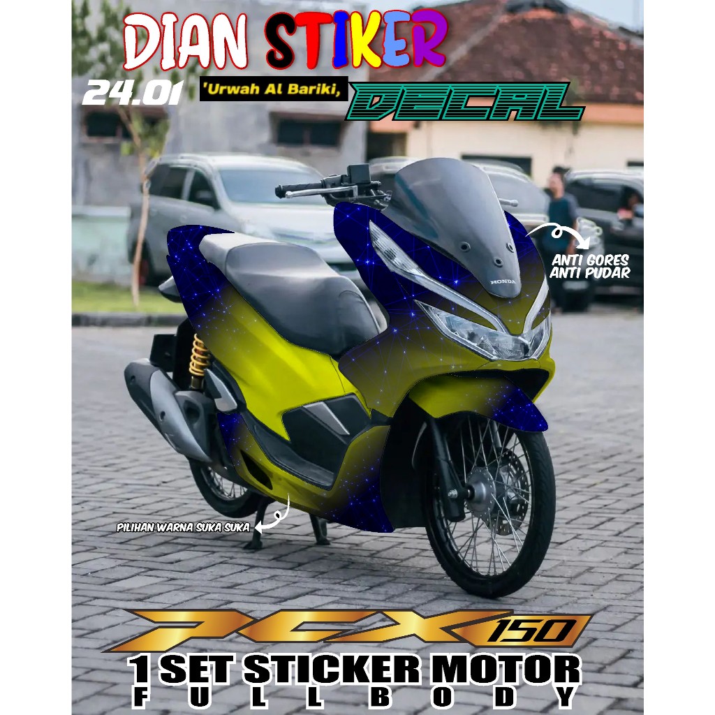 COD DECAL STICKER PCX 150 FULL BODY PCX TERBARU WARNA PUTIH MERAH HITAM PCX MODIFIKASI PCX INDONESIA