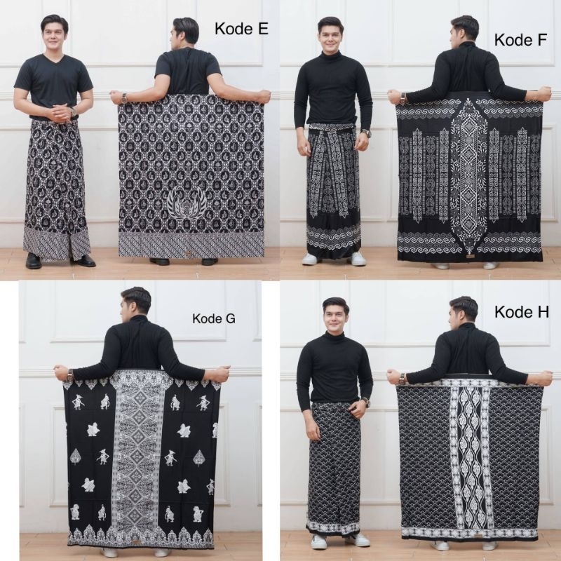 Sarung Batik Rayon Premium Sarung Batik Warna Hitam Putih Monochrome Sarung Terbaru Kekinian 2025