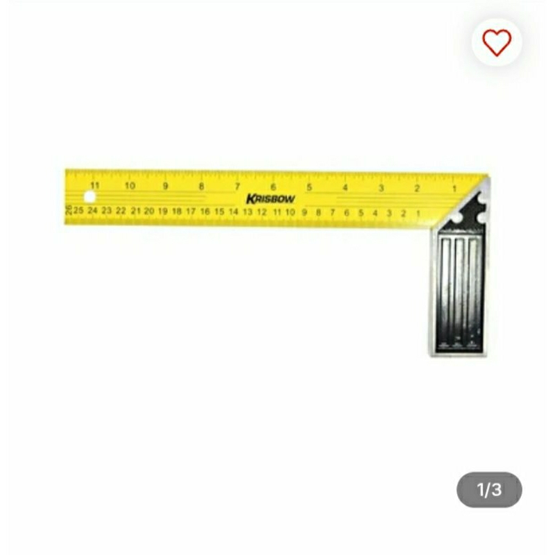 

Krisbow 30 Cm Penggaris Siku Besi