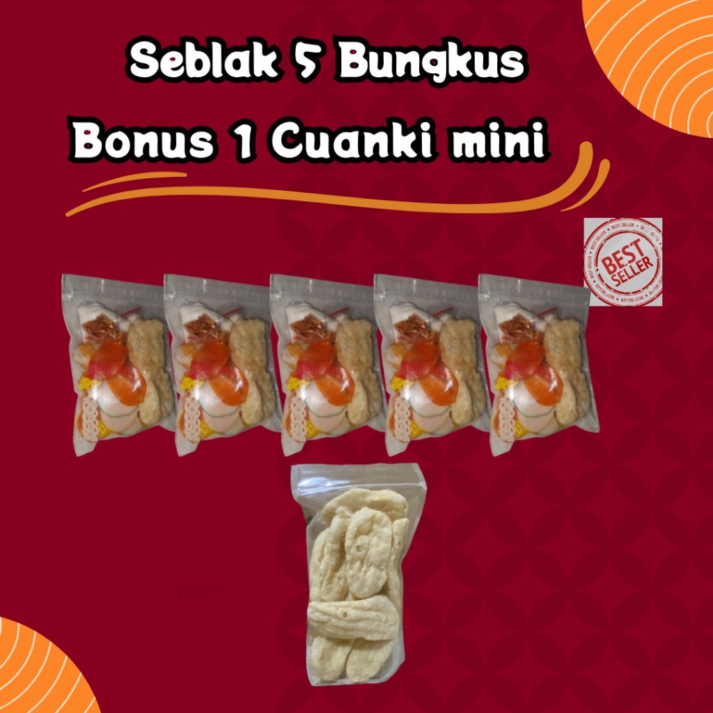 

PAKET SEBLAK 5 BUNGKUS GRATIS 10 CUANGKI LIDAH