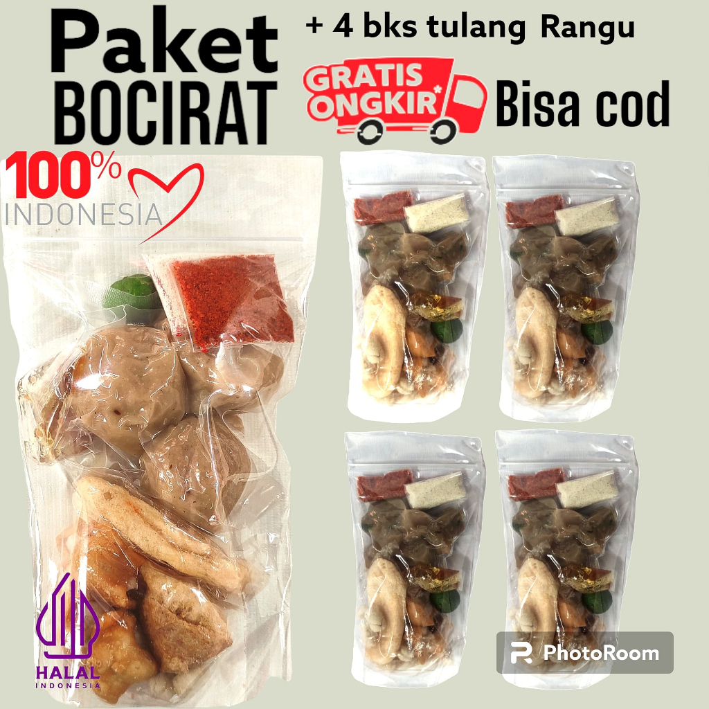 

PAKET HEMAT 1 BKS BOCIRAT KRIWIL + 4 BKS TULANG RANGU TULANG RAWAN