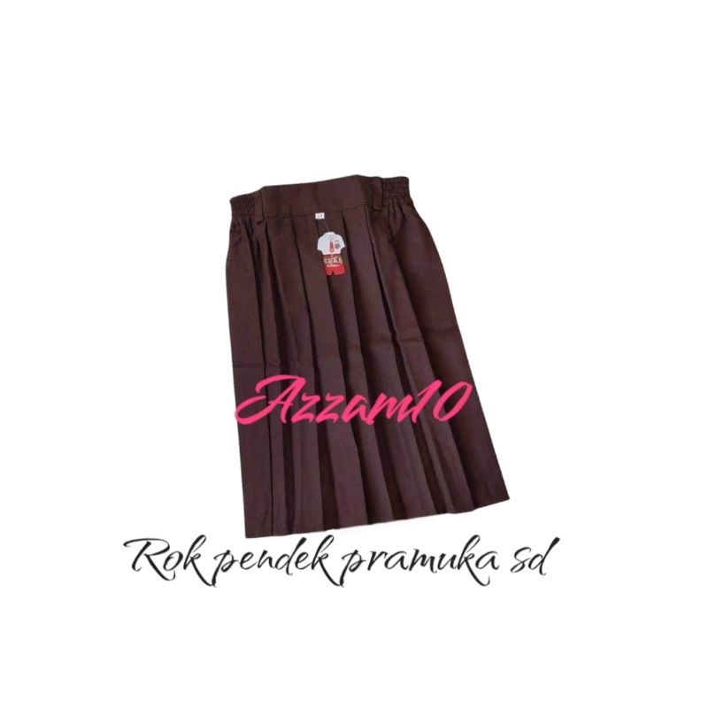 rok pendek pramuka sd anak perempuan