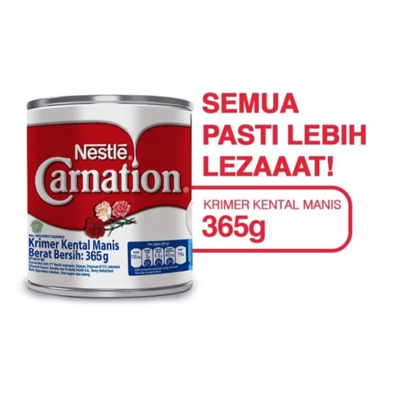 

Susu Kental Manis krimer Nestle carnation 365gr