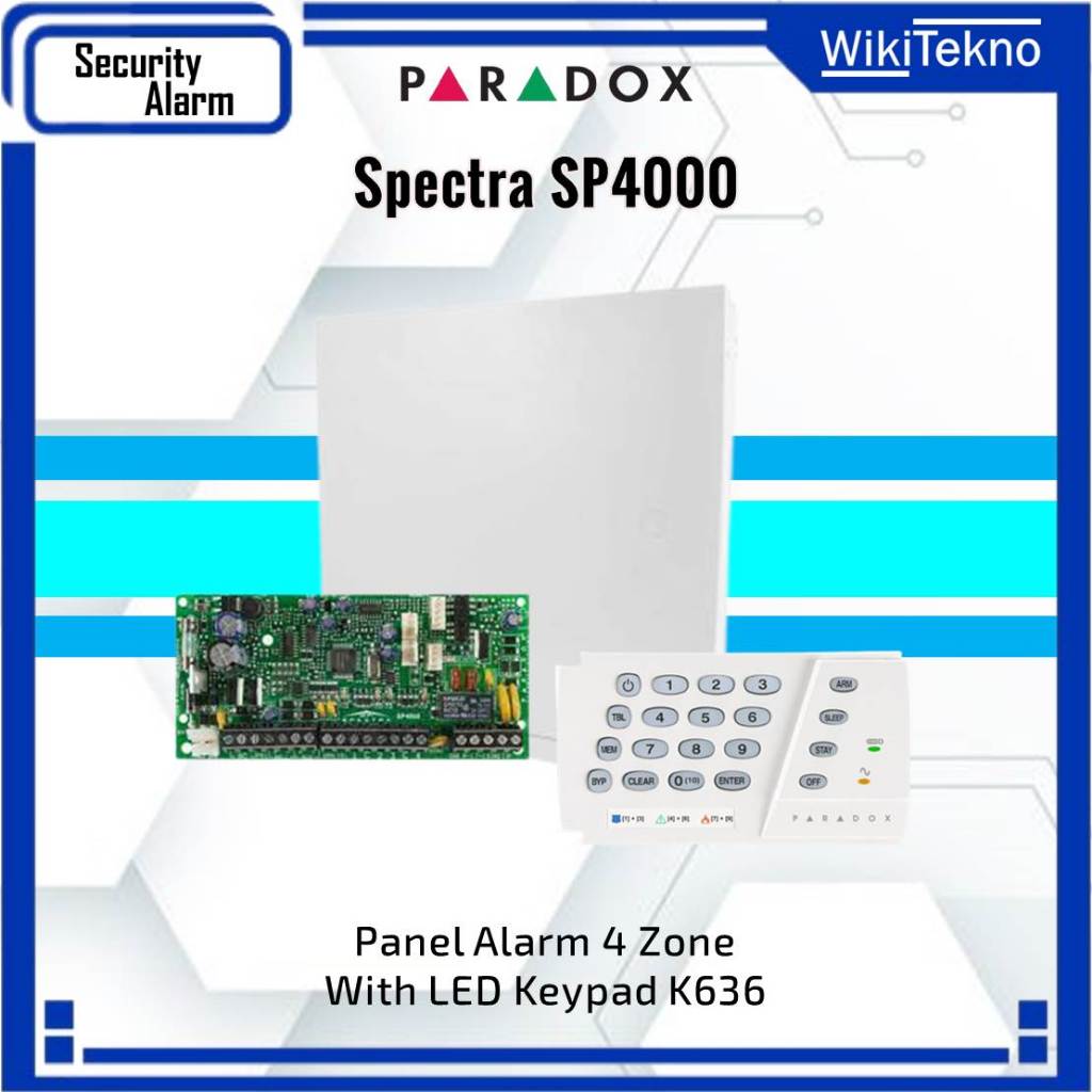 Panel Alarm 4 Zone Paradox Spectra SP4000 with LED Keypad