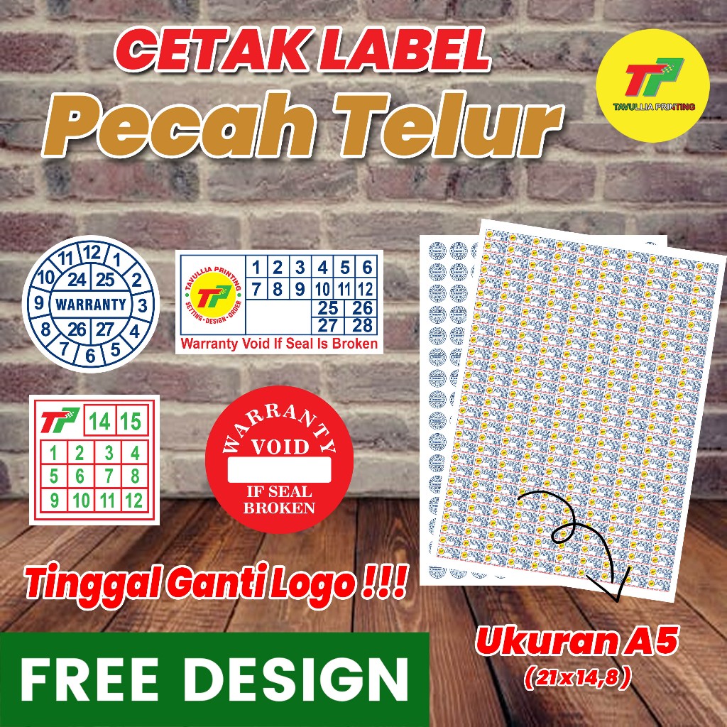 

Cetak Label Pecah Telur Ukuran A5 (21x14.8) Cutting Setengah Putus
