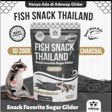 ADEWAP GLIDER Fish Snack Charcoal Camilan Perawatan Gigi Sugar Glider